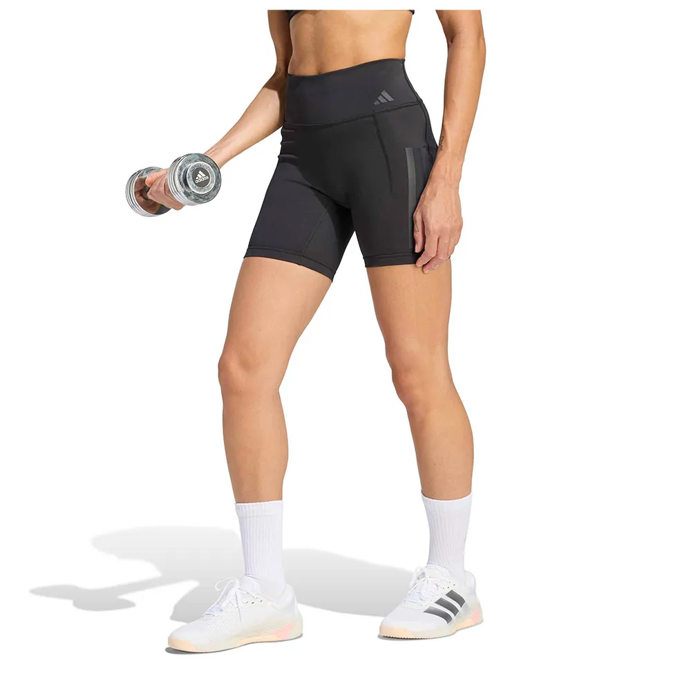 아디다스 Optime Workout 3 Stripes 6in 짧은 레깅스 6142696344 > 런닝/헬스/테니스 - 유로레포츠