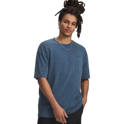 언더아머 헤비웨이트 Oversized Logo Wash 반팔 티셔츠 6142830847