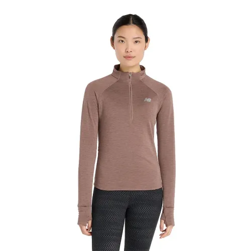 뉴발란스 애슬레틱스 히트 그리드 하프 지퍼 긴팔 티셔츠 6143059988