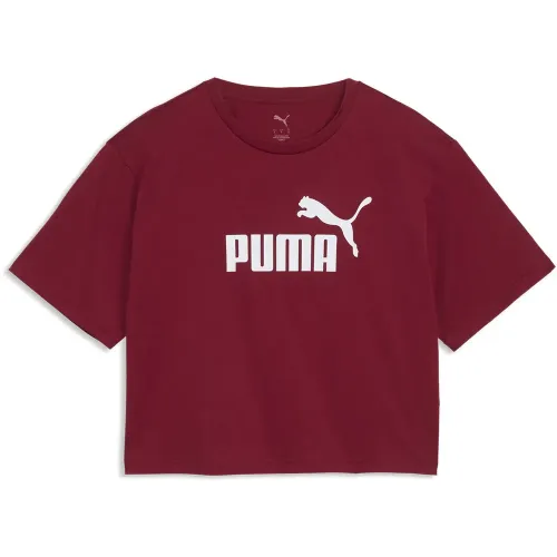 푸마 Essential Cropped Nº1 로고 Relaxed 반팔 티셔츠 6143156291