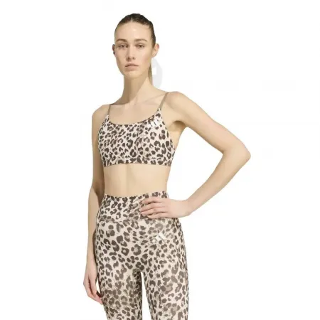 아디다스 옵티메 에센셜 3 스트라이프 Leopard 스포츠 브라 로우 임팩트 6143209958