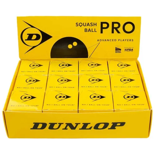 던롭 Pro 더블 옐로우 dot 스쿼시 공 6143382497